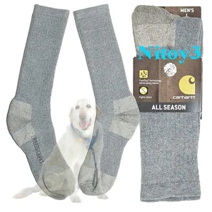 Carhartt Work Boots Crew Socks All Season Breathable-Resist Odor Men Large: 6-12 - Picture 1 of 1
