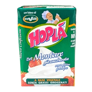 Hopla Sweetened Whipping Cream Alternative - Panna Vegetale, Gluten Free 200ml - Picture 1 of 12