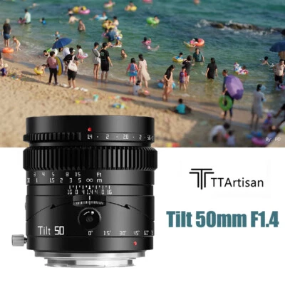 Полнокадровый ручной объектив TTArtisan Tilt 50 мм F1.4 для фотоаппарата Nikon Canon Sony Fuji - Изображение 1 из 4