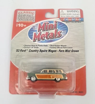 HO CMW Mini Metals '53 Ford Country Squire Wagon-Fern Mist Green - Image 1 of 2