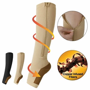 Compresion Medias DE Alivia el Dolor de las Piernas Para Varices Tobillos Pies - Afbeelding 1 van 14