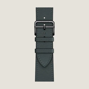 Apple Watch Hermès Single Tour Vert Cyprès 45 mm 44 mm 49 BRACELET UNIQUEMENT neuve scellée - Photo 1 sur 5
