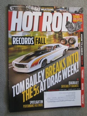 Hot Rod Magazine 2020 February Drag Week Quadrajet Mustang On Nitrous - Image 1 of 3