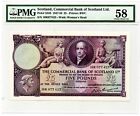 Scotland Commercial Bank 5 Pounds 3.1.1952 Pick S333 PMG Choice About Unc 58