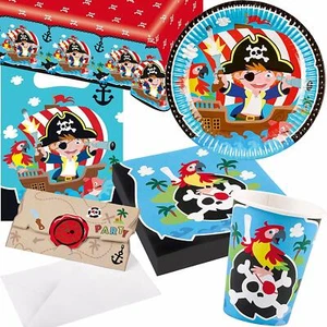 PEQUEÑO PIRATA - Vajilla decoración piratas niños fiesta cumpleaños infantil fiesta pirata - Imagen 1 de 25