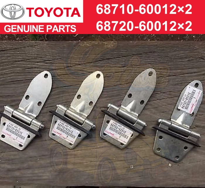 Bisagra de puerta de acero delantera genuina Toyota 4 piezas 1969-1986 Land Cruiser FJ40 BJ40 NUEVO Foto 1 de 1
