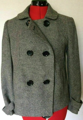 CAPPOTTO BLAZER DONNA LANA PAVONE MICHAEL KORS TAGLIA M MEDIO NERO CHIUSURA 3 BOTTONI