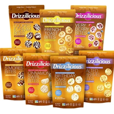 Drizzilicious Mini Rice Cake Healthy Crisps Snack Gluten Free Snacks Bites - Bild 1 von 4