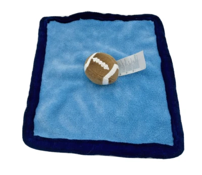 Manta azul de seguridad Lovey de fútbol marrón suave para reemplazo, regalo, comodidad Foto 1 de 4