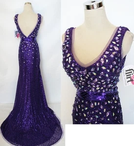 Flirt by Maggie Sottero P4781 Deep Violet $418 Gown 0 - Picture 1 of 3