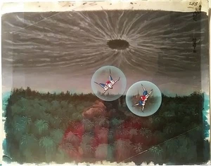 AMBASSADOR MAGMA JAPANESE ANIME KEY 1993 PRODUCTION BG SETUP SHIPS, BLACK HOLE - Picture 1 of 5