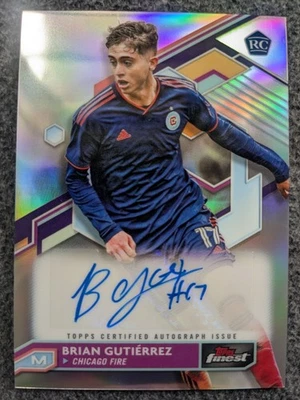 2023 TOPPS FINEST MLS BRIAN GUTIERREZ AUTOGRAPH ROOKIE CARD#A-BG - Image 1 of 2