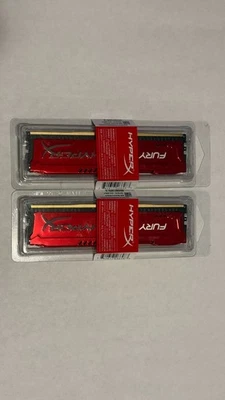 2 HyperX FURY 16GB (2x8GB) DDR4 2666MHz CL16 DIMM Desktop RAM Red - New - Image 1 of 4