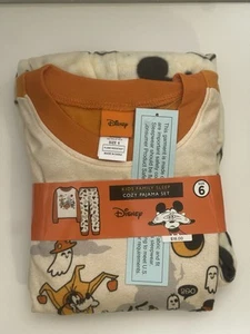 Disney Kids Size 6 Sleep Mickey Halloween 2 pc Cozy Pajama Set NEW - Picture 1 of 2