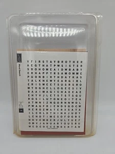 2006 Stampin Up Word Search Rubber Stamp Large Size NEW - Picture 1 of 3