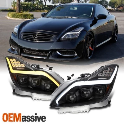 Fit 2008-2015 G37 / Q60 Coupe Switchback Full LED Headlights w/Led Corner Light - Image 1 of 4