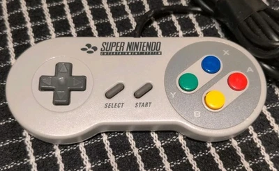 Official Nintendo SNES Wired Controller SNSP-005  See pics Tested  - Image 1 of 4