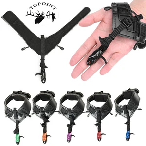 Compoundbow Wrist Release Aids Thumb Trigger Adjustable Archery Hunting Shooting - Picture 1 of 20