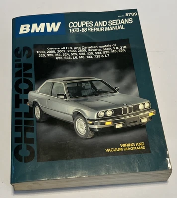 Manual de reparación de cupés y sedanes BMW Chilton’s 1970-88 #8789 Foto 1 de 4