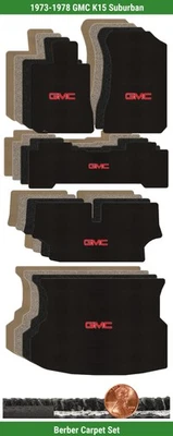 Juego de alfombrillas bereber personalizadas para '73-78 GMC K15 Suburban con logotipo (5 piezas) #NZK Foto 1 de 4