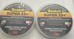 Scotch Super 33+ 3/4 in. x 52ft. x 7mil Vinyl Electrical Tape, Black 2 Pack - Picture 1 of 1