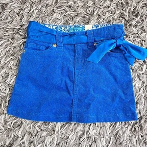 The Childrens Place Girls Size 4 Blue Sparkly Corduroy Skirt Skort NWT - Picture 1 of 6