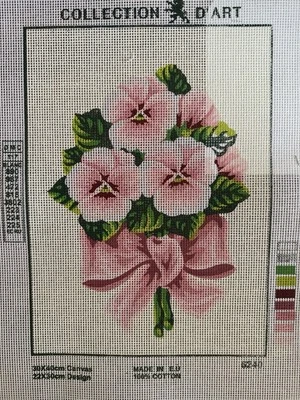 Printed needlepoint canvas Collection D Art 30x40 Cm Flowers Canvas Only - Image 1 of 4