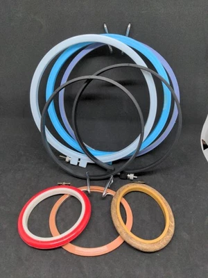 Plastic Embroidery Hoops (Lot of 8) 7" 6" 3" 2" - Image 1 of 4