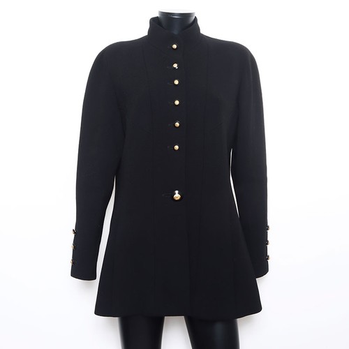 Giacca CHANEL COCO Mark Button anni 90 nera WS10468