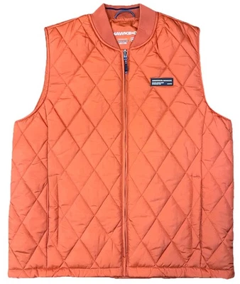 Hawke & Co Sport Performance Orange Down Puffer Vest Mens Medium Full Zip - Image 1 of 4