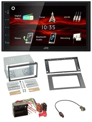 JVC USB Bluetooth MP3 DAB 2DIN Autoradio für Ford Fiesta Focus 04-08 anthrazit - Bild 1 von 4