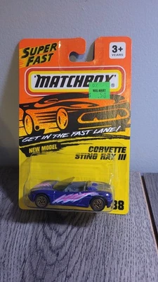 1993 Matchbox: Corvette Sting Ray III ''Get In The Fast Lane'' New in Package - Image 1 of 2