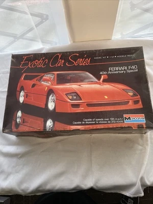 Monogram Ferrari F40 Exotic Model kit NIB 1/12 scale Started All Parts Inside ! - Image 1 of 4