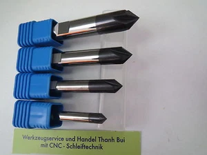4 x NEU VHM - Entgrater / Fasenfr Satz. D6;D8;D10;D12 -Z4 - 90° TIALN - Picture 1 of 1