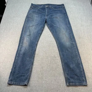 Levis 522 Jeans Mens 34x32 Blue Slim Straight Stretch Medium Wash - Picture 1 of 9