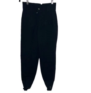 Bogner Black High Waisted Ski Snow Stirrup Wool Pants Women's Size 8 - Picture 1 of 6