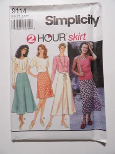 Simplicity Sewing Pattern 9114 2 Hour Skirt Flared Style Back Zipper UC 6 8 10 - Picture 1 of 3