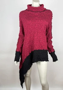 NoBlu Art to Wear Crinkle Tunika Top Damen L gebraucht, in einwandfreiem Zustand Stretch Baumwolle Langarm Kutte - Bild 1 von 14