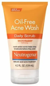 Neutrogena Oil-Free Acne Face Wash Daily Scrub 4.2 Fl Oz - YOUR CHOICE  - Picture 1 of 16