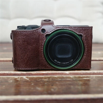 Cam-in Genuine Leather Half Case Cover For Ricoh GR GR1 GR2 GR3 GR3X Protector - image 1 of 4