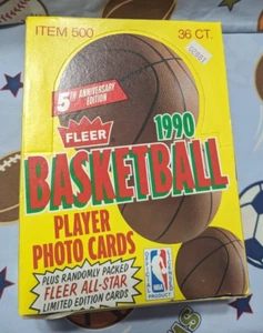 1990-91 Fleer Basketball Unopened Hobby Box - Picture 1 of 2