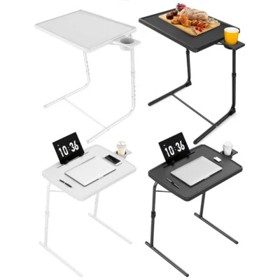 Foldable TV Dinner Tray on Bed & Sofa with Adjustable 6 Height & 3 Tilt Angle - Image 1 of 4