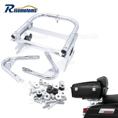 Portaequipajes cromado Razor King Tour Pack con acoplamiento para Harley Touring 97-08  Foto 1 de 4