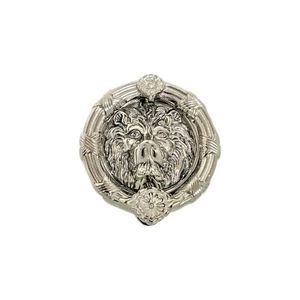 Door Knocker Lion’s Head 8″ Polished Nickel - Bild 1 von 4