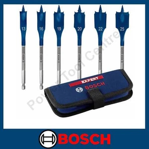 Bosch EXPERT 6 Piece Self Cut Speed Flat Wood Drill Bit Hex Shank 13 - 25mm Bits - Picture 1 of 6