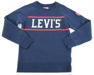 Levi's Boy's Size Medium Blue Long-Sleeve Pullover Logo Sweatshirt - Picture 1 of 15