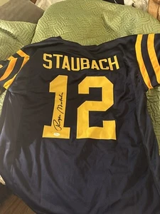 roger staubach Autographed Navy Jersey - Picture 1 of 3