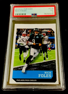 NICK FOLES RARO SI PARA NIÑOS 1ª tarjeta EAGLES 2017 SB 52 MVP PHILLY SPECIAL PSA 5 Foto 1 de 2