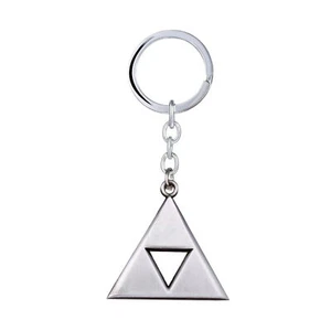 Legend of Zelda Triángulo Tono Plateado Juego Dije Colgante Llavero - Imagen 1 de 1