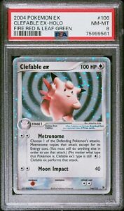 2004 Pokemon EX Fire Red Leaf Green Clefable ex holo 106/112 PSA 8 NM-MT 1/2 SW